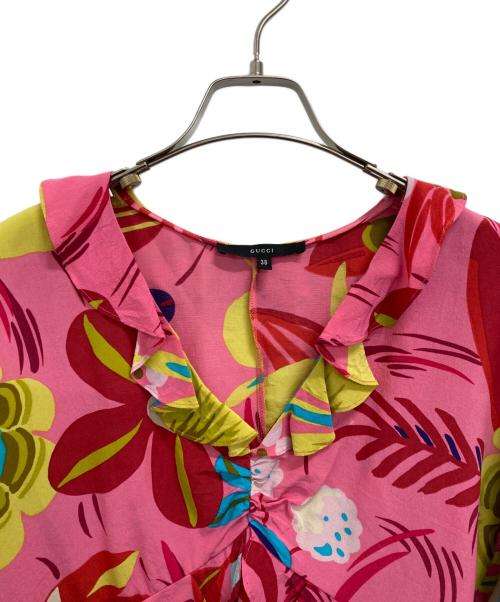 GUCCI（グッチ）GUCCI (グッチ) シルクブラウス ピンク サイズ:38の古着・服飾アイテム