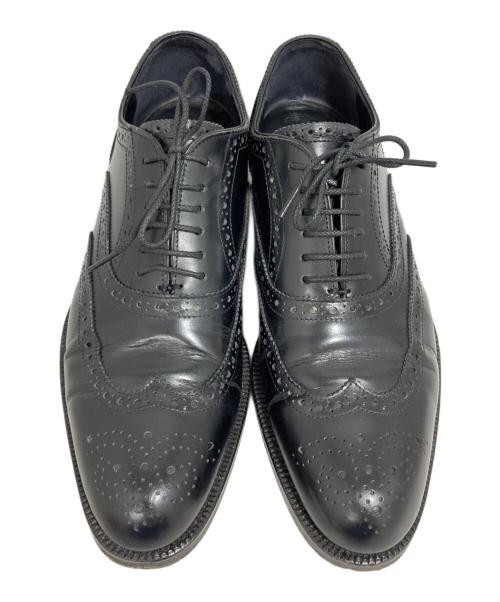 JOHNSTON&MURPHY（ジョンストン＆マーフィー）JOHNSTON&MURPHY (ジョンストン＆マーフィー) ウィングチップシューズ ブラック サイズ:24.5の古着・服飾アイテム