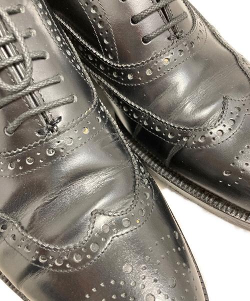 JOHNSTON&MURPHY（ジョンストン＆マーフィー）JOHNSTON&MURPHY (ジョンストン＆マーフィー) ウィングチップシューズ ブラック サイズ:24.5の古着・服飾アイテム