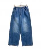 emmi atelierエミアトリエ）の古着「イージールーズデニムパンツ」｜インディゴ