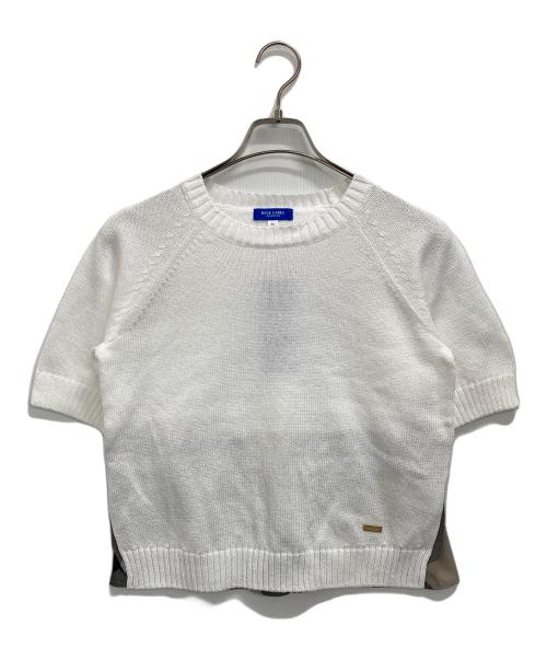 BLUE LABEL CRESTBRIDGE（ブルーレーベルクレストブリッジ）BLUE LABEL CRESTBRIDGE (ブルーレーベルクレストブリッジ) 半袖ニット ホワイト サイズ:38 未使用品の古着・服飾アイテム