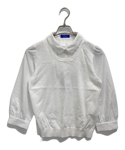 BLUE LABEL CRESTBRIDGE（ブルーレーベルクレストブリッジ）BLUE LABEL CRESTBRIDGE (ブルーレーベルクレストブリッジ) ニット ホワイト サイズ:38の古着・服飾アイテム