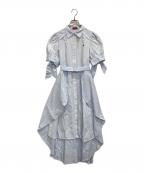 POLO BCS×DazzliNポロ・ビーシーエス×ダズリン）の古着「ヘムレイヤードシャツワンピース」｜スカイブルー