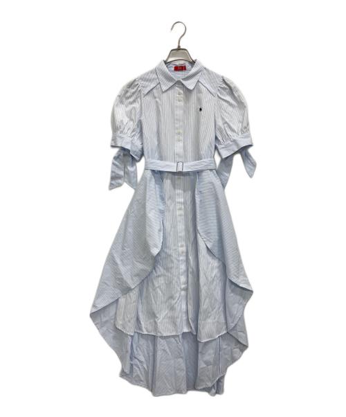 POLO BCS（ポロ・ビーシーエス）POLO BCS (ポロ・ビーシーエス) dazzlin (ダズリン) ヘムレイヤードシャツワンピース スカイブルー サイズ:S 未使用品の古着・服飾アイテム