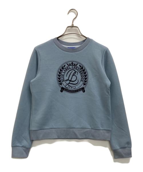 BLUE LABEL CRESTBRIDGE（ブルーレーベルクレストブリッジ）BLUE LABEL CRESTBRIDGE (ブルーレーベルクレストブリッジ) スウェット スカイブルー サイズ:38 未使用品の古着・服飾アイテム
