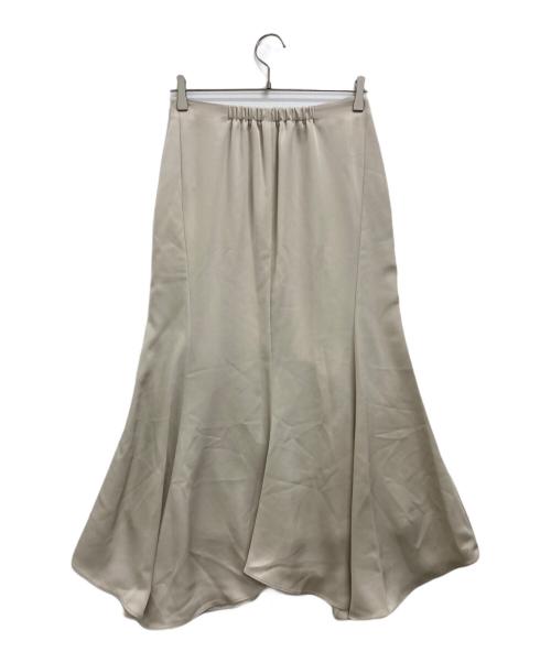 HER LIP TO（ハーリップトゥ）Her lip to (ハーリップトゥ) Asymmetry Hem Satin Skirt ベージュ サイズ:M 未使用品の古着・服飾アイテム