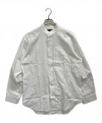 ISSEY MIYAKEイッセイミヤケ）の古着「Stand Collar Wide Shirt」｜ホワイト