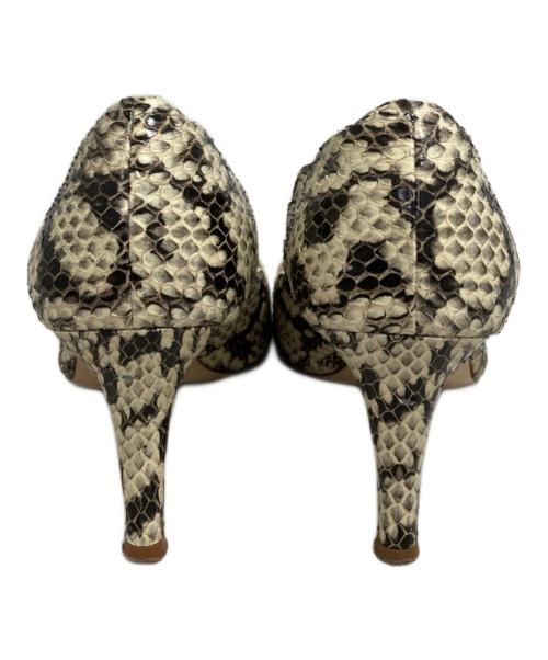 NEBULONIE（ネブローニ）NEBULONIE (ネブローニ) ヒールパンプス アイボリー×グレー サイズ:36の古着・服飾アイテム