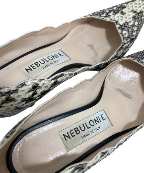 NEBULONIE（ネブローニ）NEBULONIE (ネブローニ) ヒールパンプス アイボリー×グレー サイズ:36の古着・服飾アイテム