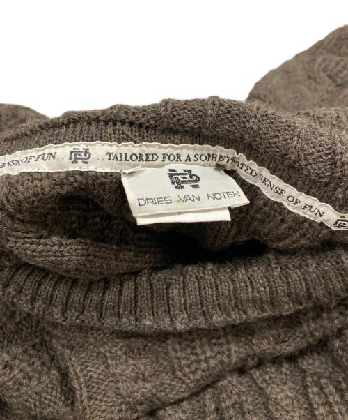 DRIES VAN NOTEN（ドリスヴァンノッテン）DRIES VAN NOTEN (ドリスヴァンノッテン) タートルネックニット ブラウン サイズ:48の古着・服飾アイテム