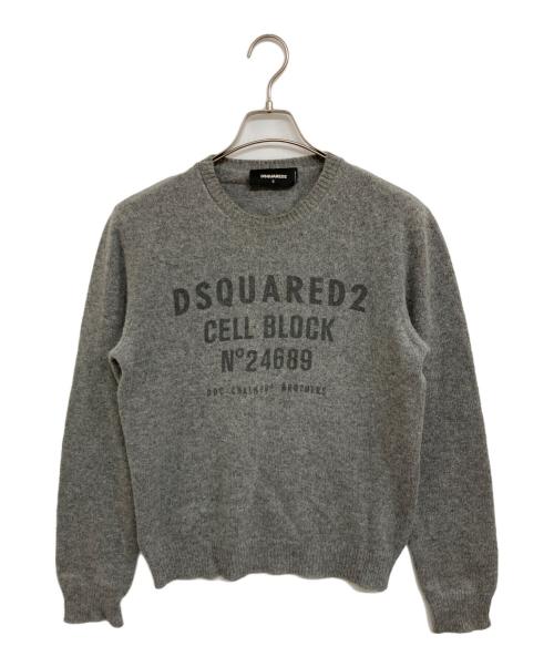 DSQUARED2（ディースクエアード）DSQUARED2 (ディースクエアード) アルパカ混ニット グレー サイズ:Sの古着・服飾アイテム