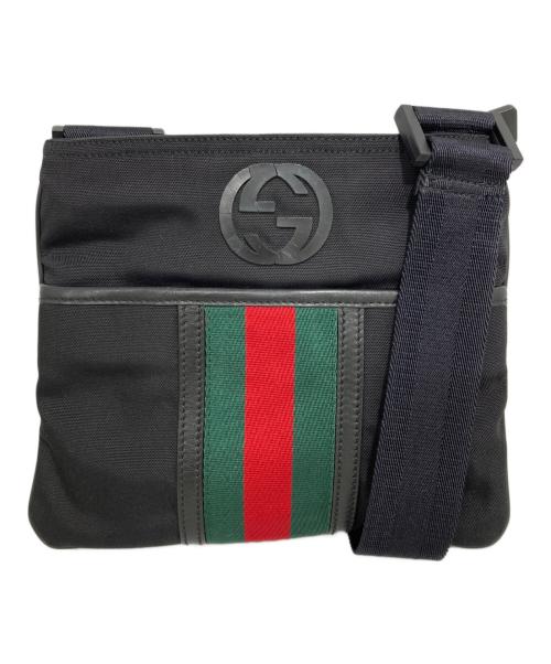 GUCCI（グッチ）GUCCI (グッチ) シェリーライン ショルダーバッグ ブラックの古着・服飾アイテム
