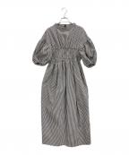 Whim Gazetteウィムガゼット）の古着「ブラウスワンピース」｜ホワイト×ブラック