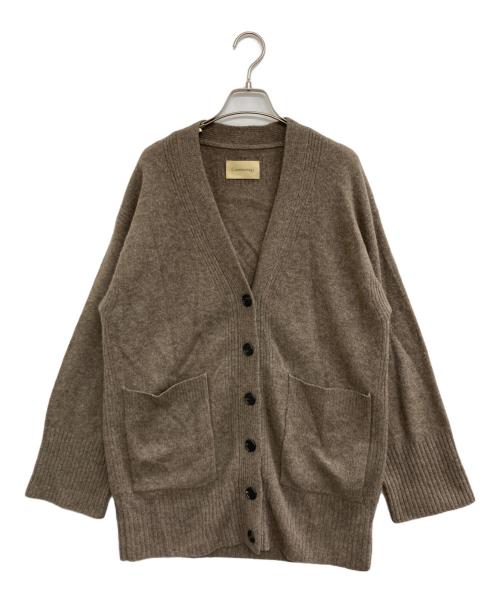 Curensology（カレンソロジー）Curensology (カレンソロジー) ヤクボクシーニットカーディガン ブラウン サイズ:Fの古着・服飾アイテム