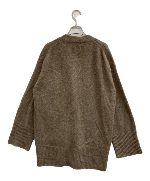 Curensology（カレンソロジー）Curensology (カレンソロジー) ヤクボクシーニットカーディガン ブラウン サイズ:Fの古着・服飾アイテム