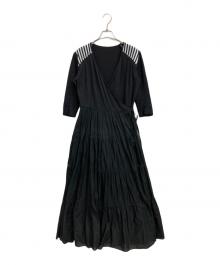 BORDERS at BALCONY（ボーダーズアットバルコニー）の古着「BALLERINA MAXI DRESS」｜ブラック