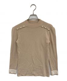 BORDERS at BALCONY（ボーダーズアットバルコニー）の古着「PEARL TOP」｜ベージュ