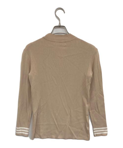 BORDERS at BALCONY（ボーダーズアットバルコニー）BORDERS AT BALCONY (ボーダーズアットバルコニー) PEARL TOP ベージュ サイズ:36の古着・服飾アイテム