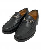 GUCCIグッチ）の古着「ホースビット ローファー」｜ブラック