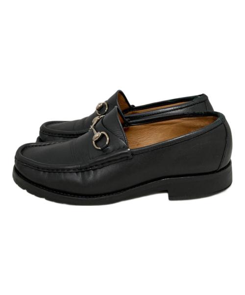 GUCCI（グッチ）GUCCI (グッチ) ホースビット ローファー ブラック サイズ:44の古着・服飾アイテム