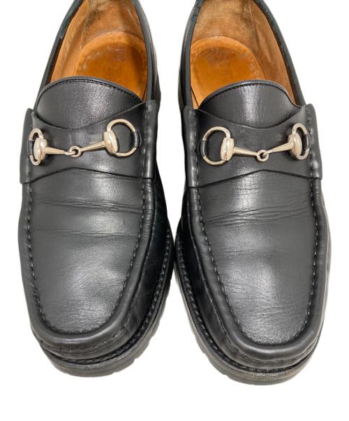GUCCI（グッチ）GUCCI (グッチ) ホースビット ローファー ブラック サイズ:44の古着・服飾アイテム