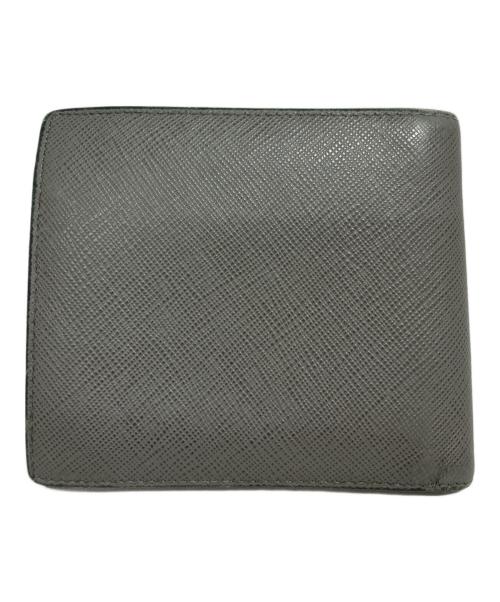 PRADA（プラダ）PRADA (プラダ) 2つ折り財布 グレーの古着・服飾アイテム