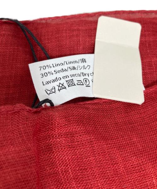 LOEWE（ロエベ）LOEWE (ロエベ) リネンシルクスカーフ レッド 未使用品の古着・服飾アイテム