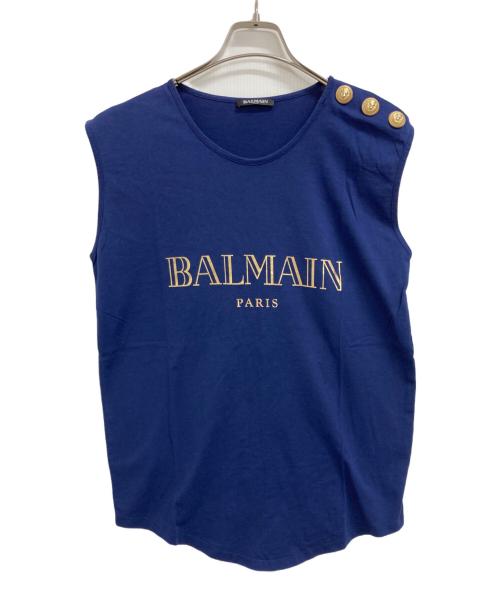 BALMAIN（バルマン）BALMAIN (バルマン) Tシャツ ネイビー サイズ:38の古着・服飾アイテム