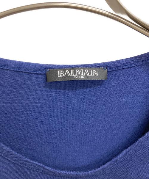 BALMAIN（バルマン）BALMAIN (バルマン) Tシャツ ネイビー サイズ:38の古着・服飾アイテム