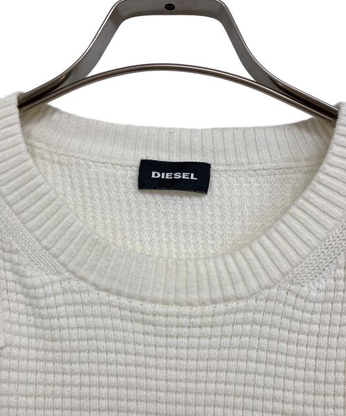 DIESEL（ディーゼル）DIESEL (ディーゼル) コマンドーセーター ホワイト サイズ:Lの古着・服飾アイテム