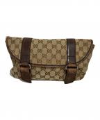 GUCCIグッチ）の古着「GGキャンバスウエストバッグ」｜ブラウン