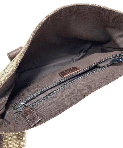 GUCCI（グッチ）GUCCI (グッチ) GGキャンバスウエストバッグ ブラウンの古着・服飾アイテム