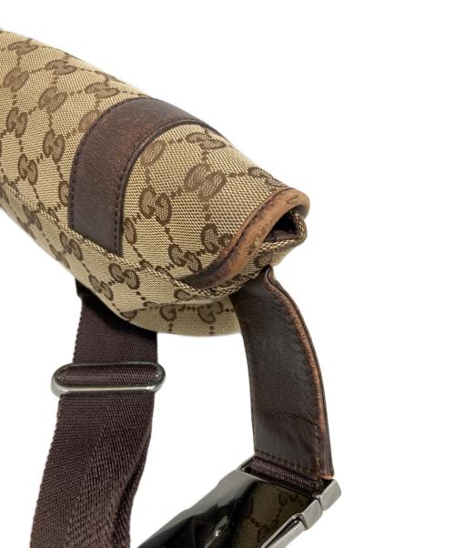 GUCCI（グッチ）GUCCI (グッチ) GGキャンバスウエストバッグ ブラウンの古着・服飾アイテム