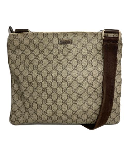 GUCCI（グッチ）GUCCI (グッチ) GGスプリーム GGプラス ショルダーバッグ ブラウンの古着・服飾アイテム
