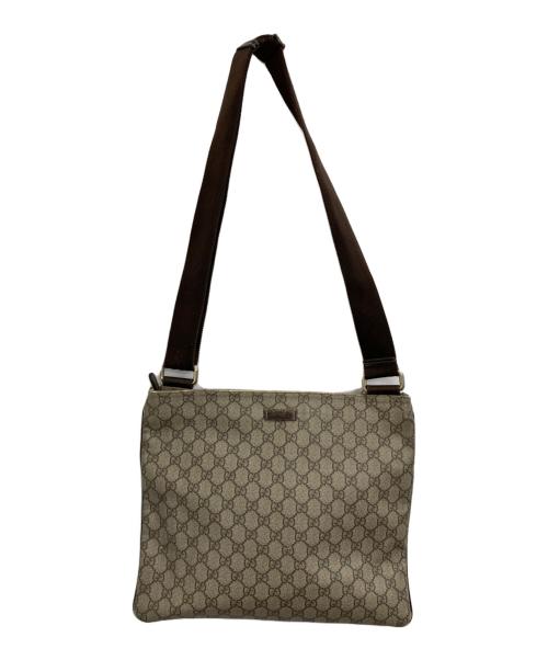 GUCCI（グッチ）GUCCI (グッチ) GGスプリーム GGプラス ショルダーバッグ ブラウンの古着・服飾アイテム
