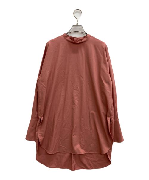 BALLSEY（ボールジィ）BALLSEY (ボールジィ) レーヨンポリエステルポプリン スタンドネックチュニックブラウス ピンク サイズ:36 未使用品の古着・服飾アイテム