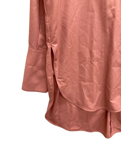 BALLSEY（ボールジィ）BALLSEY (ボールジィ) レーヨンポリエステルポプリン スタンドネックチュニックブラウス ピンク サイズ:36 未使用品の古着・服飾アイテム