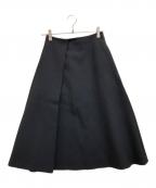 ENFOLDエンフォルド）の古着「アシメトリータックスカート」｜ブラック