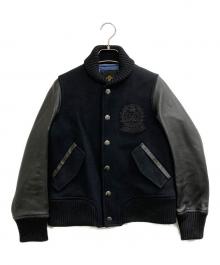 DRAWER（ドゥロワー）の古着「袖革スタジャン」｜ブラック