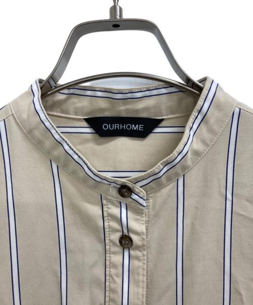 ourhome（アワホーム）ourhome (アワホーム) シャツワンピース ベージュ サイズ:FREEの古着・服飾アイテム