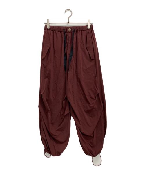 nagonstans（ナゴンスタンス）nagonstans (ナゴンスタンス) パラシュートパンツ レッド サイズ:SMALLの古着・服飾アイテム
