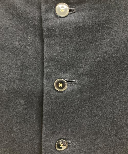 CHANEL（シャネル）CHANEL (シャネル) ベロアブラウス ネイビー サイズ:38の古着・服飾アイテム