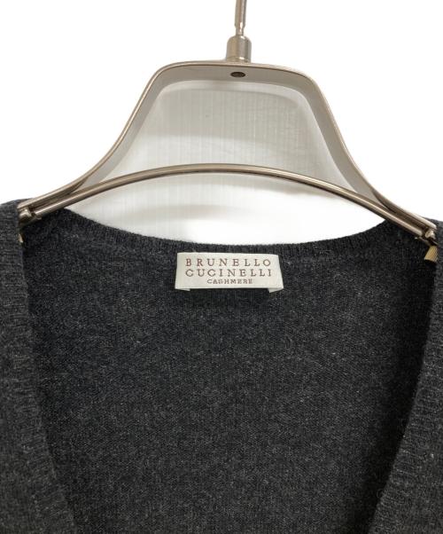 BRUNELLO CUCINELLI（ブルネロクチネリ）BRUNELLO CUCINELLI (ブルネロクチネリ) カシミヤノースリーブワンピース グレー サイズ:XSの古着・服飾アイテム