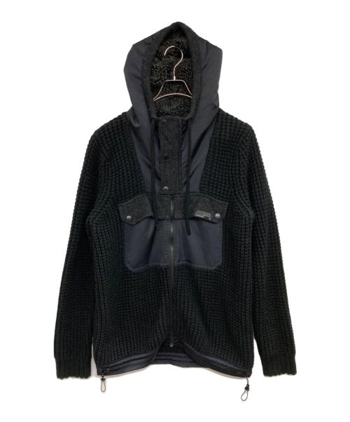 DIESEL（ディーゼル）DIESEL (ディーゼル) ニットパーカー ブラック サイズ:Lの古着・服飾アイテム