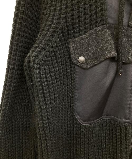 DIESEL（ディーゼル）DIESEL (ディーゼル) ニットパーカー ブラック サイズ:Lの古着・服飾アイテム