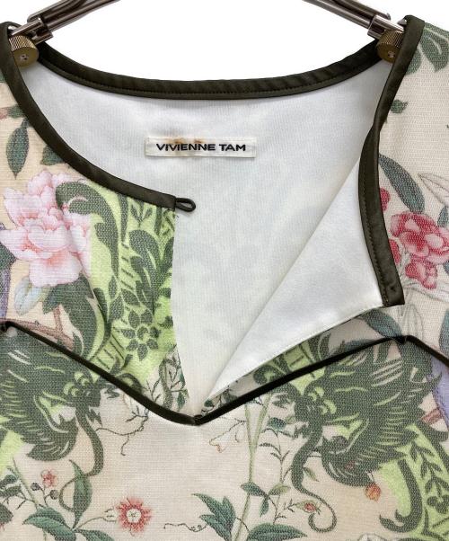 VIVIENNE TAM（ヴィヴィアンタム）VIVIENNE TAM (ヴィヴィアンタム) ノースリーブワンピース グリーン サイズ:40の古着・服飾アイテム