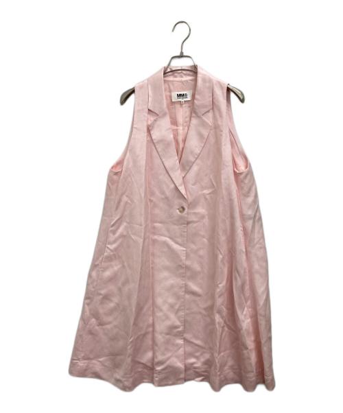 MM6 Maison Margiela（エムエムシックスメゾンマルジェラ）MM6 Maison Margiela (エムエムシックスメゾンマルジェラ) ロングジレ ピンク サイズ:38の古着・服飾アイテム
