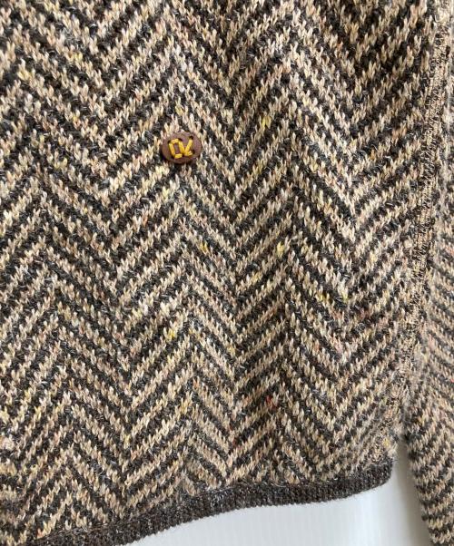 45R（フォーティファイブ・アール）45R (フォーティファイブ・アール) リネンツイードニットの908チロリアンカーディガン ブラウン サイズ:記載なしの古着・服飾アイテム