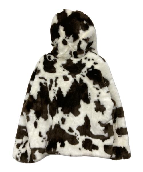 Jakke（ジャッキー）jakke (ジャッキー) ボアジャケット ホワイト×ブラウン サイズ:38の古着・服飾アイテム