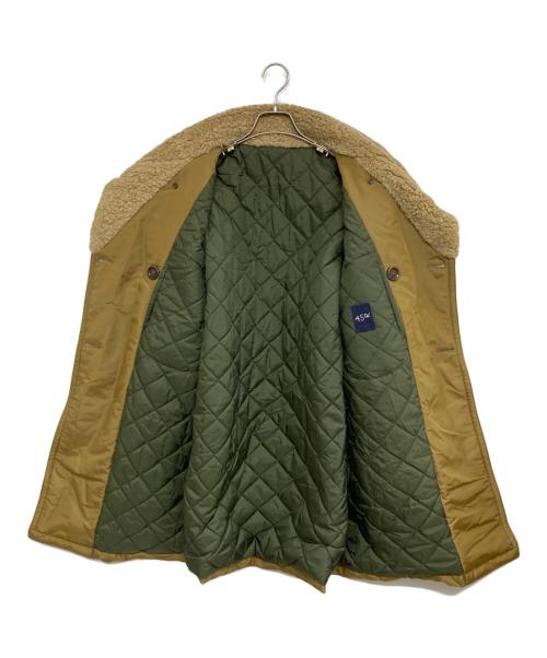 45R（フォーティファイブ・アール）45R (フォーティファイブ・アール) ナイロン×ボアのコート ベージュ サイズ:2の古着・服飾アイテム